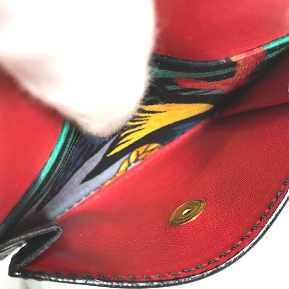 CELINE Wide Belt with Scarf Pattern Waist Bag Leather Silk Women's Black - Picture 9 of 12